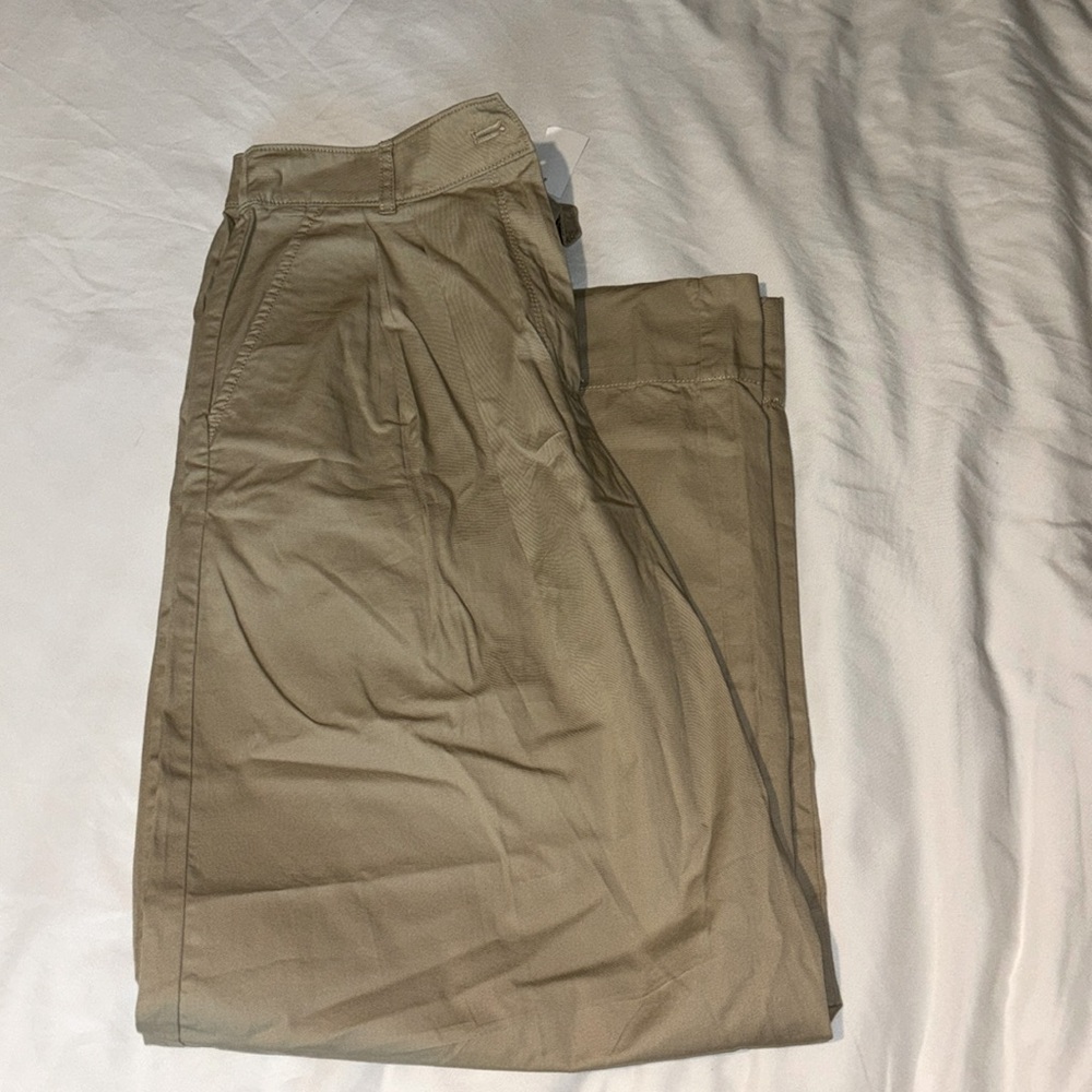 Loft Wide Leg Cotton Trousers